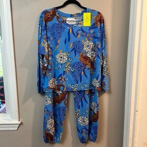 NWT The Cat's Pajamas Tigress Pima Knit Pullover Set